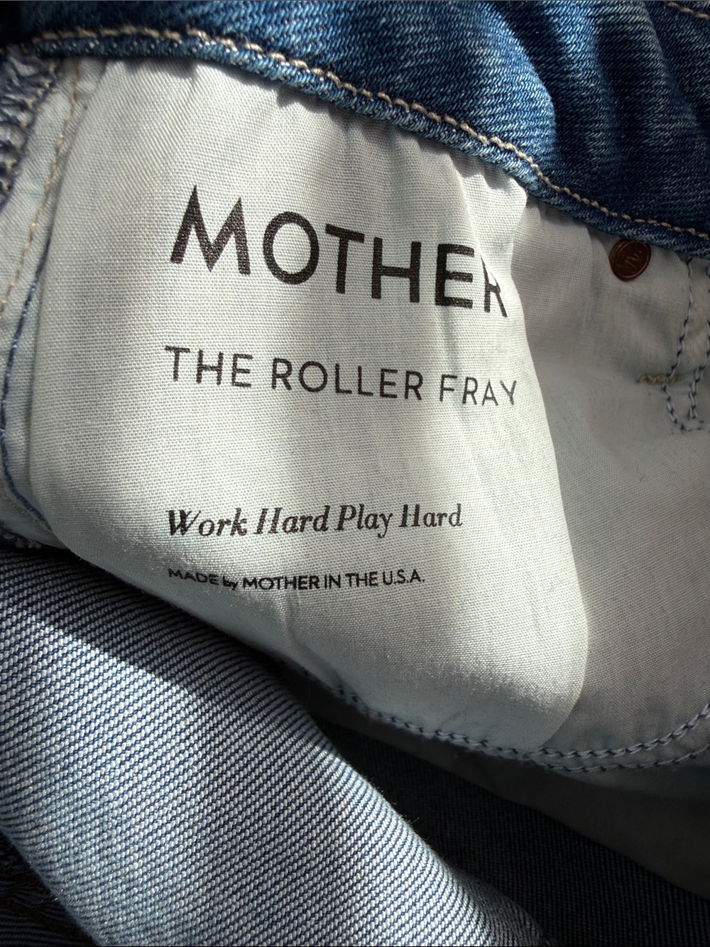 MOTHER Blue High-Rise Wide Leg Flare Jeans - Picture 8 of 14